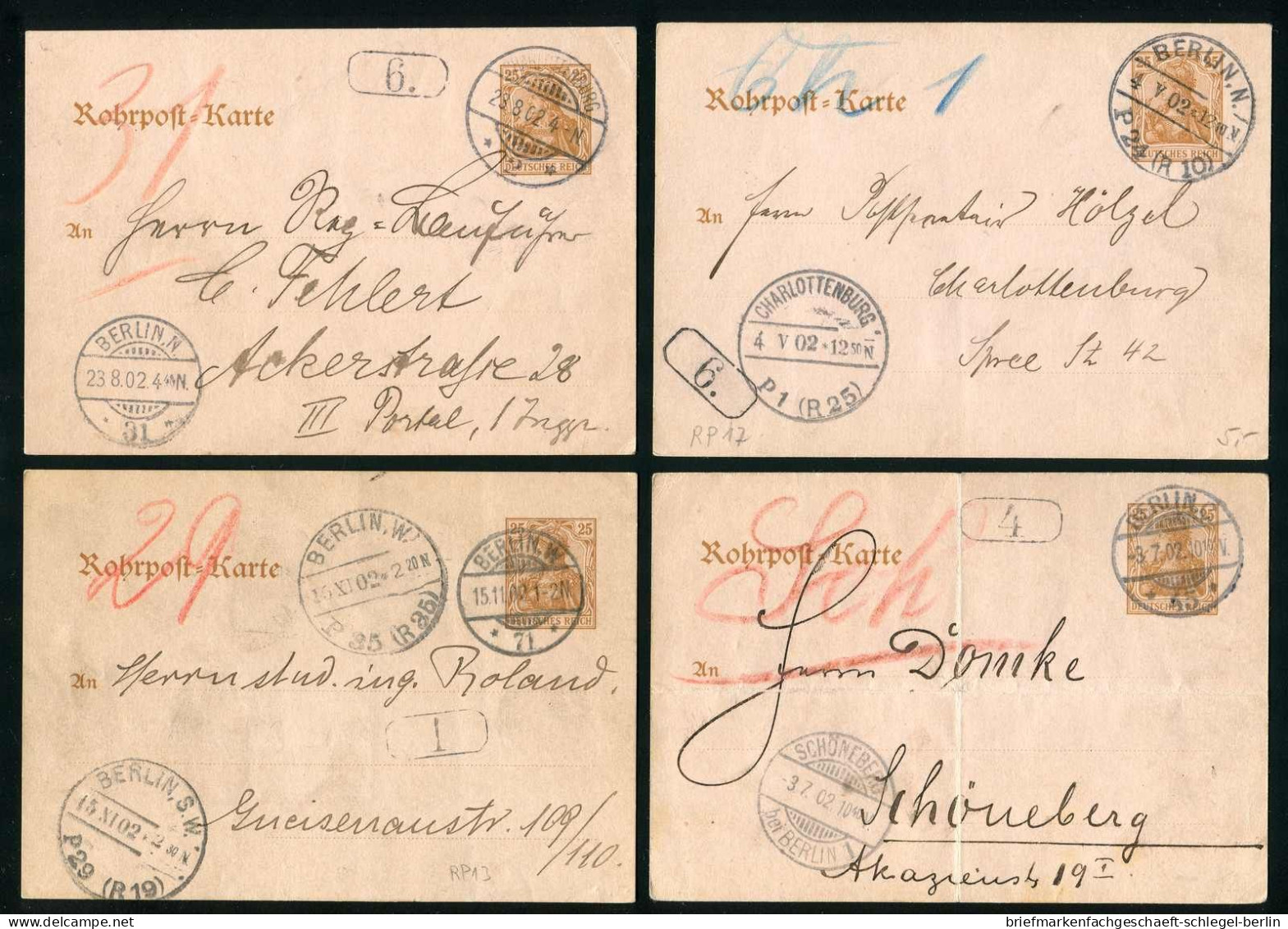 Berliner Postgeschichte, 1902, RP 13, Brief - Andere & Zonder Classificatie