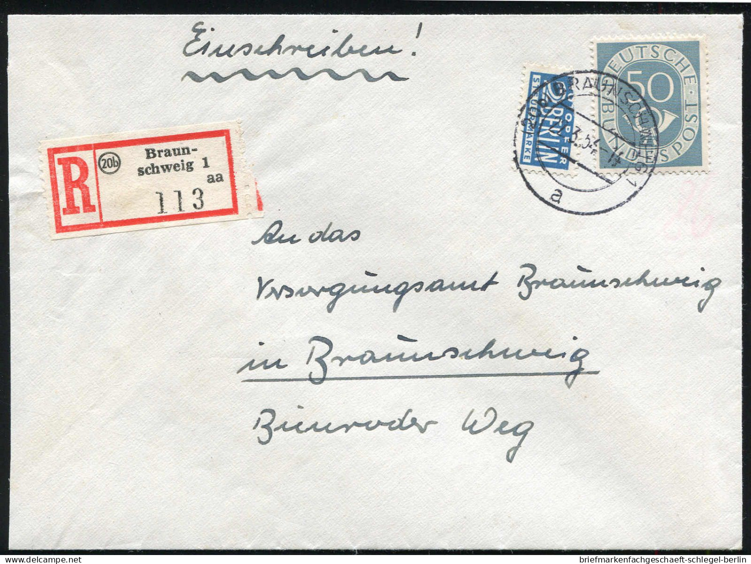 Bundesrepublik Deutschland, 1952, 134 EF, 135 EF, Brief - Otros & Sin Clasificación