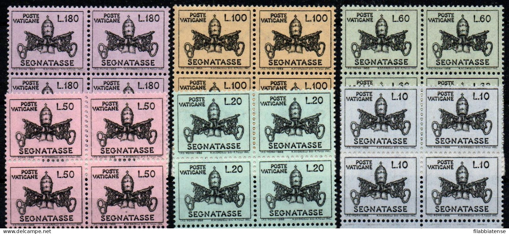 1968 - Vaticano S 25/S30 Stemma - Quartina  ++++++++ - Portomarken
