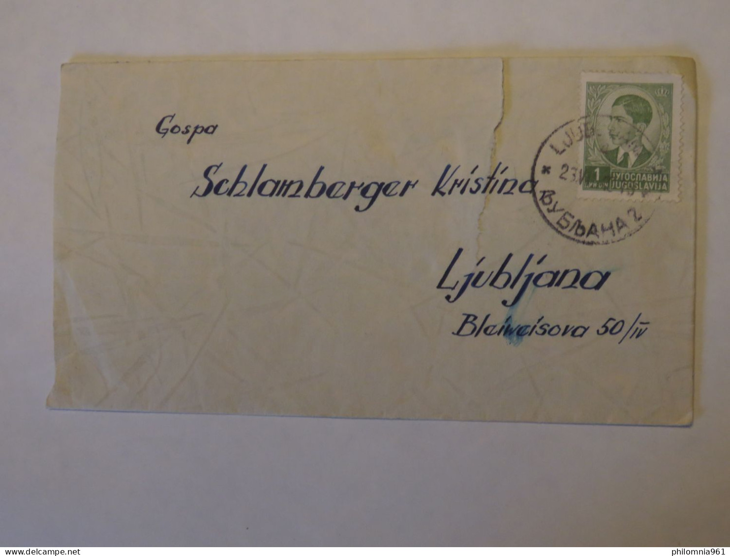 YUGOSLAVIA COVER TO SLOVENIA - Other & Unclassified