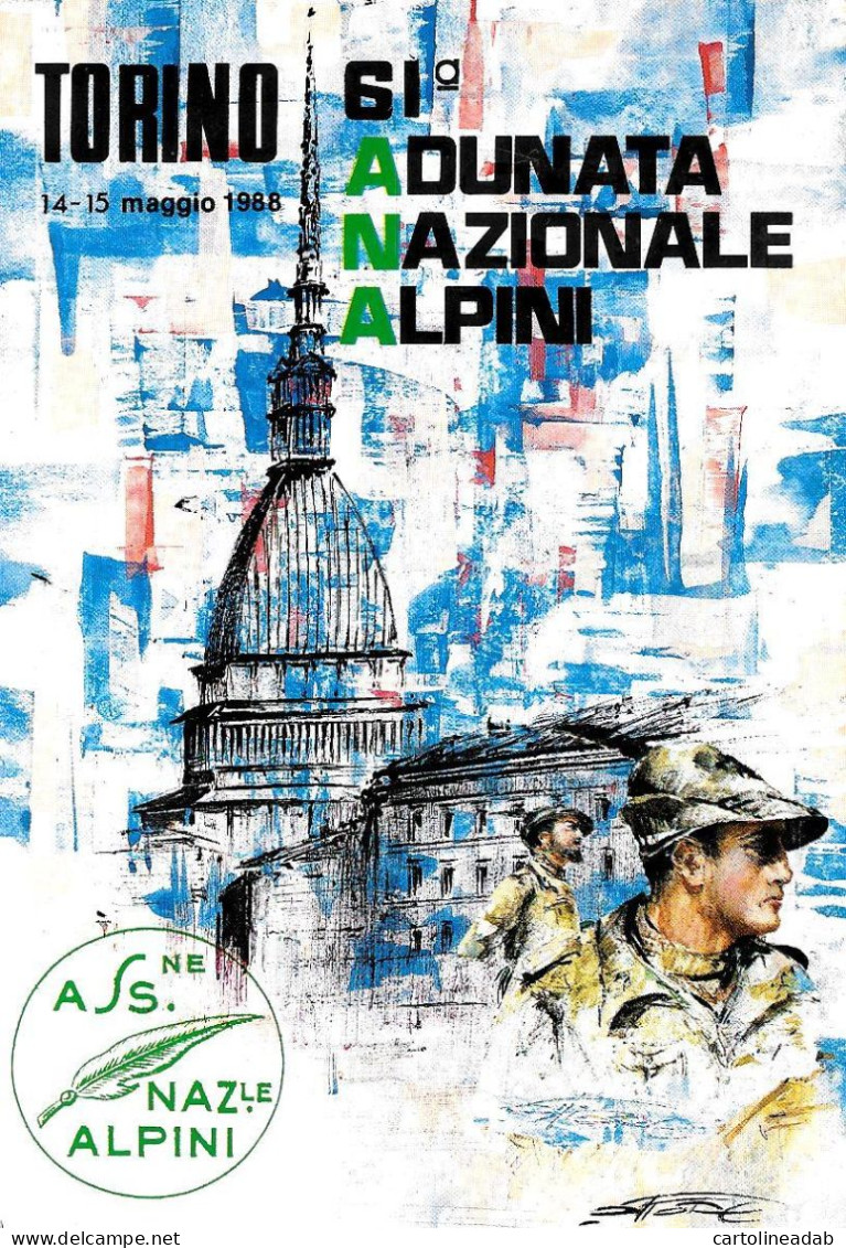 [MD9761] CPM - TORINO MOLE ANTONELLIANA - 61° ADUNATA NAZIONALE ALPINI 1988 - PERFETTA - NV - Mole Antonelliana