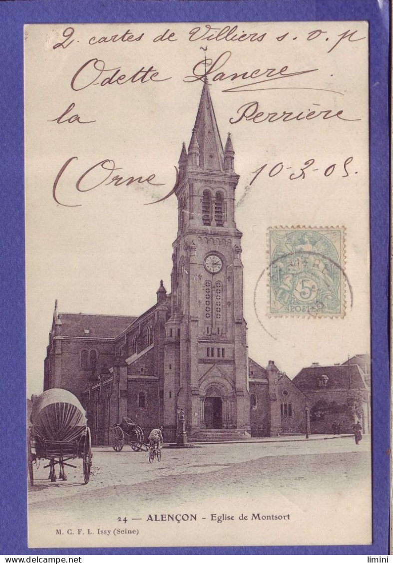 61 - ALENCON - EGLISE De MONTSORT - ATTELAGE  - - Alencon