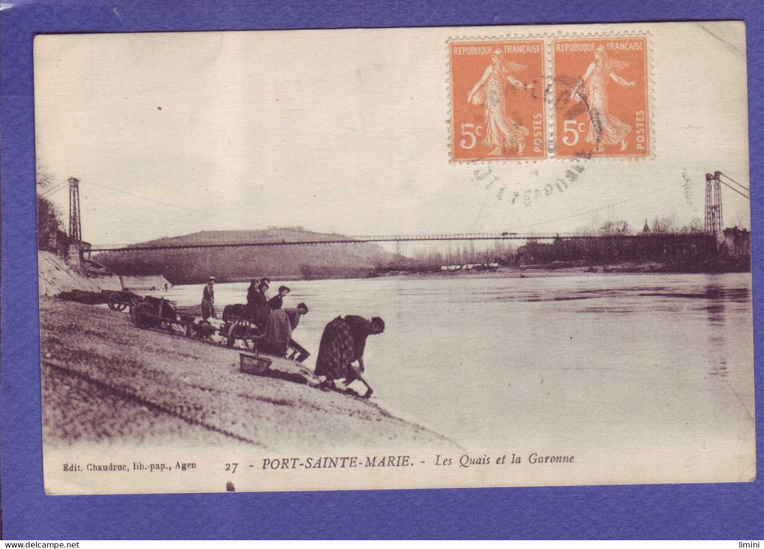 47 - PORT SAINTE MARIE - QUAIS Et La GARONNE- LAVANDIERE - ANIMEE - - Autres & Non Classés