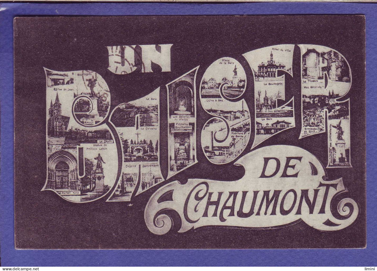 52 - LETTRES - CHAUMONT - UN BAISER De CHAUMONT - MULTIVUES -  - Chaumont