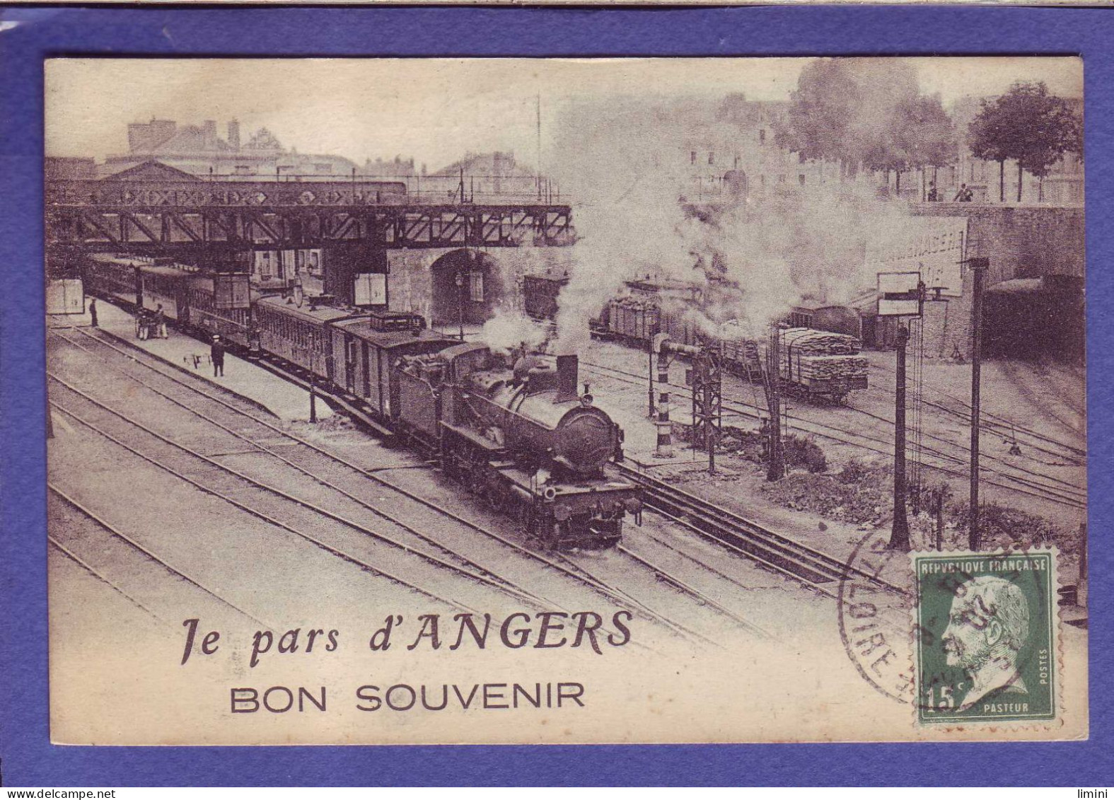 49 - CHEMIN De FER - ANGERS - JE PARS D'ANGERS - BON SOUVENIR -  - Angers