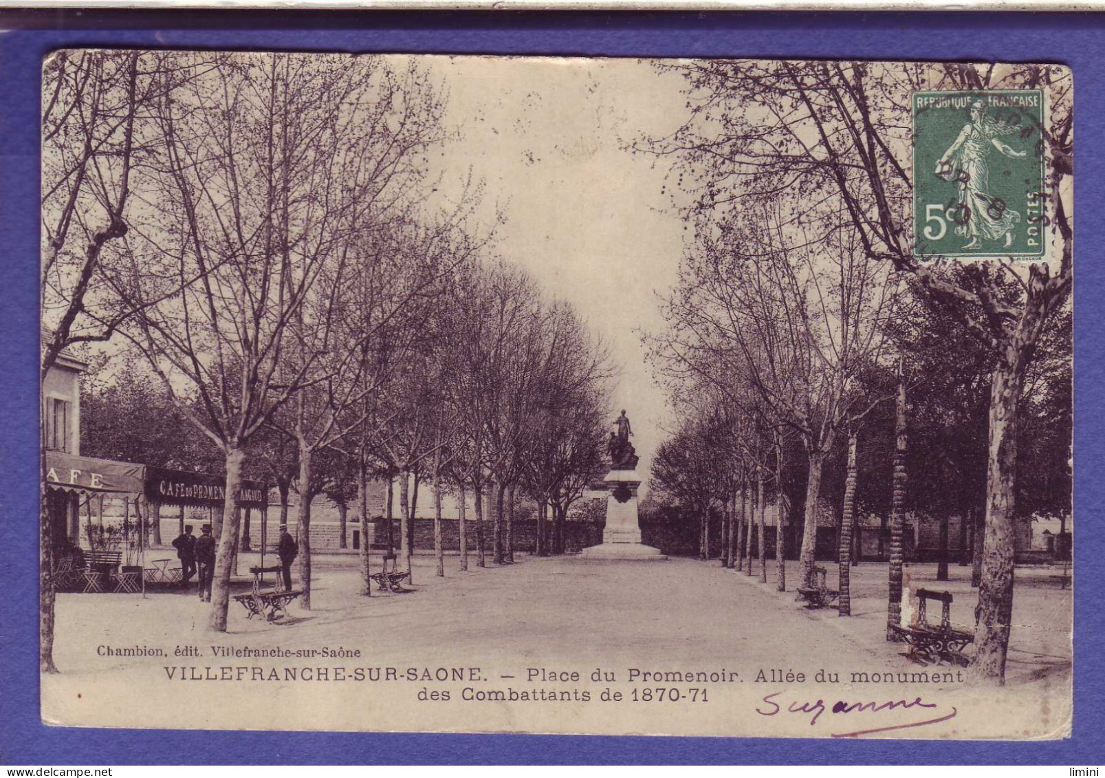 69 - VILLEFRANCHE Sur SAONE - PLACE Du PROMENOIR - MONUMENT Des COMBATTANTS 1870 /1871 -  - Villefranche-sur-Saone