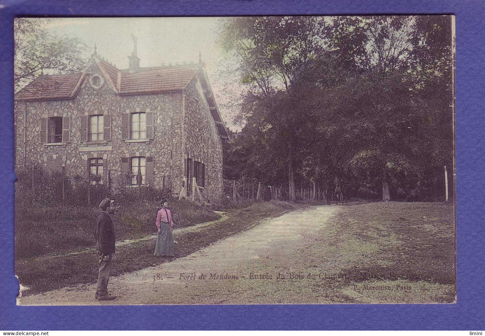 92 - MEUDON - ENTREE Du BOIS - ANIMEE - COLORISEE - - Meudon