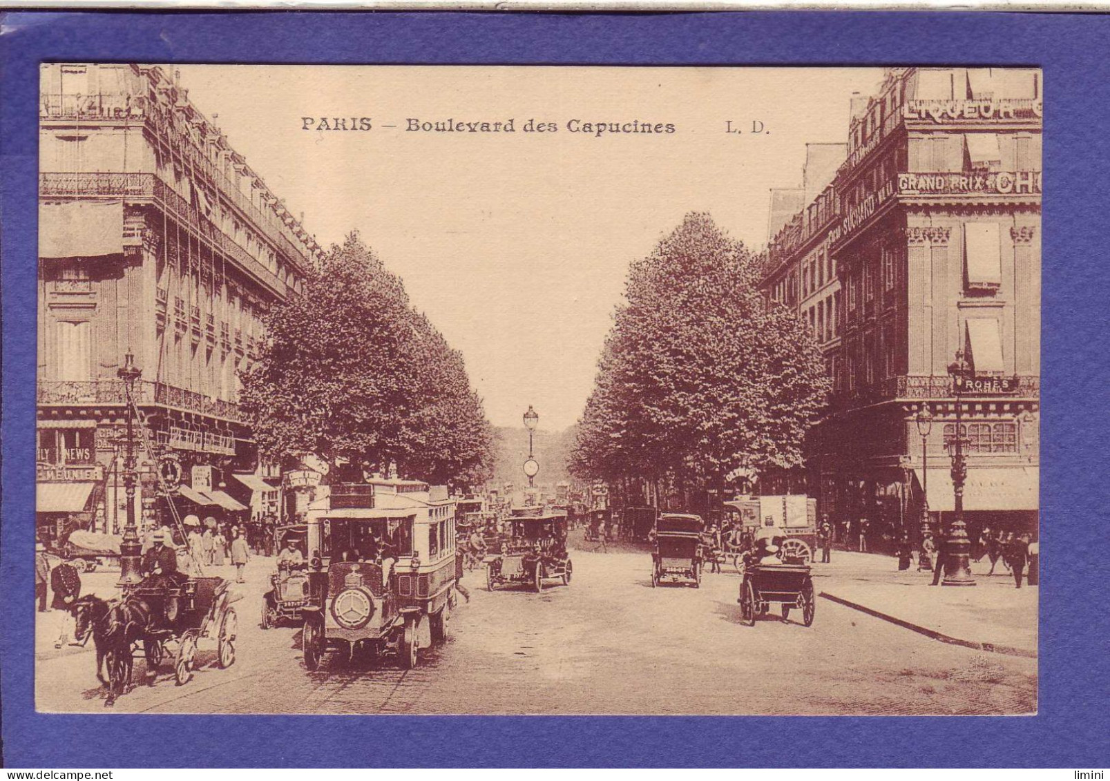 75 - PARIS 2 éme - BOULEVARD Des CAPUCINES - AUTOMOBILE - ATTELAGE -  - District 02