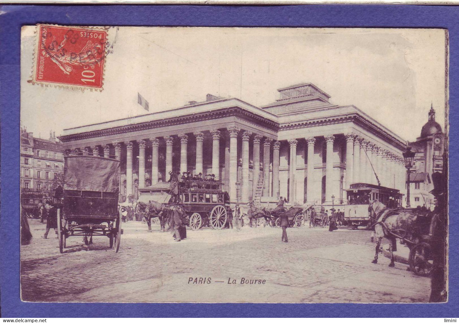 75 - PARIS 2éme - LA BOURSE - TRAMWAYS - ATELLAGE - ANIMÉE - - Sonstige Sehenswürdigkeiten