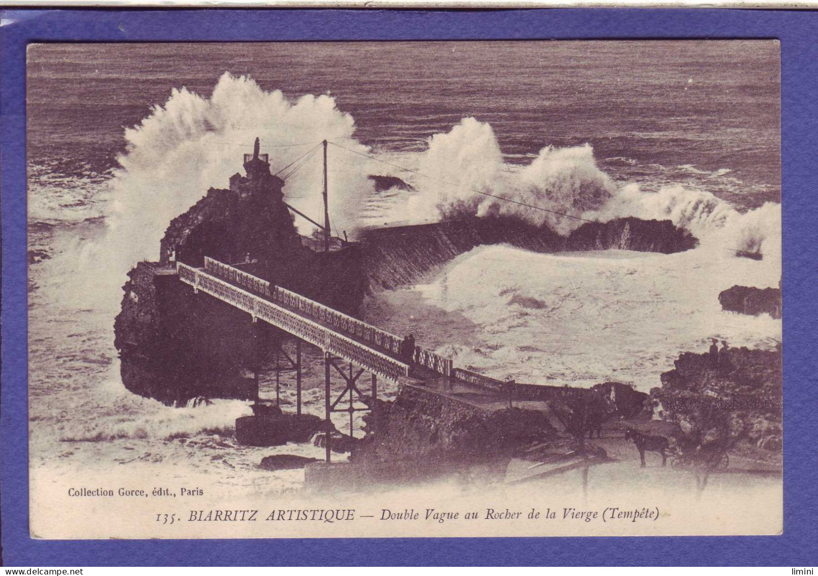 64 -  BIARRITZ - DOUBLE VAGUE Au ROCHER De La VIERGE -  - Biarritz