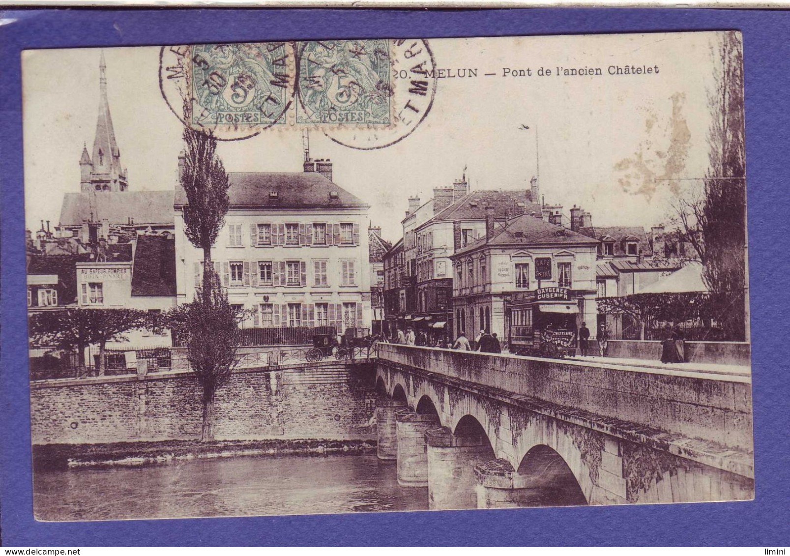 77 - MELUN - PONT De L'ANCIEN CHATELET - TRAMWAYS - ANIMEE - - Melun