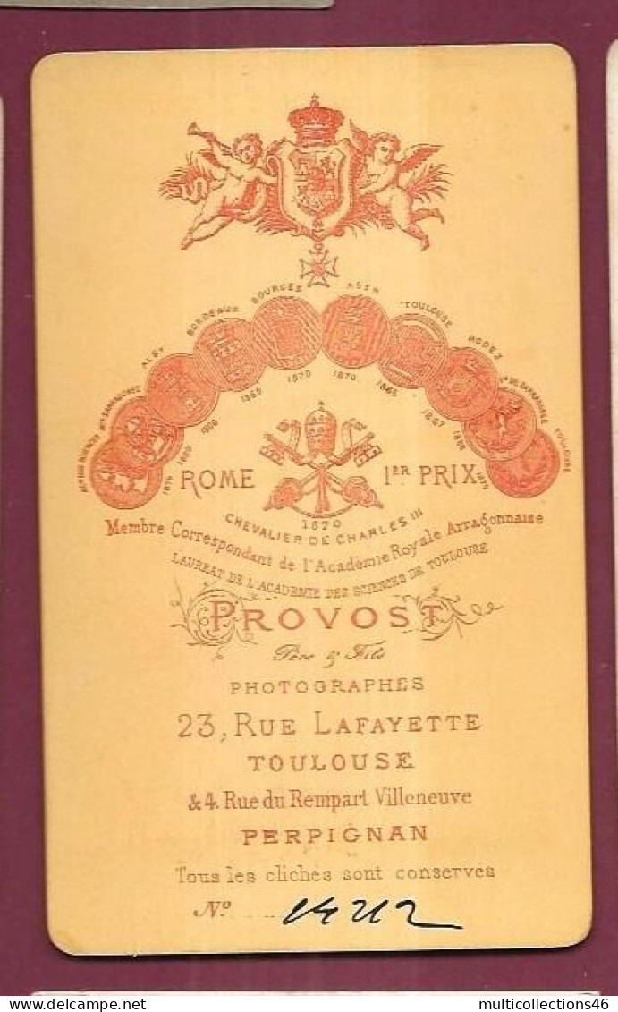 130524A - PHOTO ANCIENNE CDV PROVOST TOULOUSE  - Jouet Cheval équitation Cavalier - Other & Unclassified
