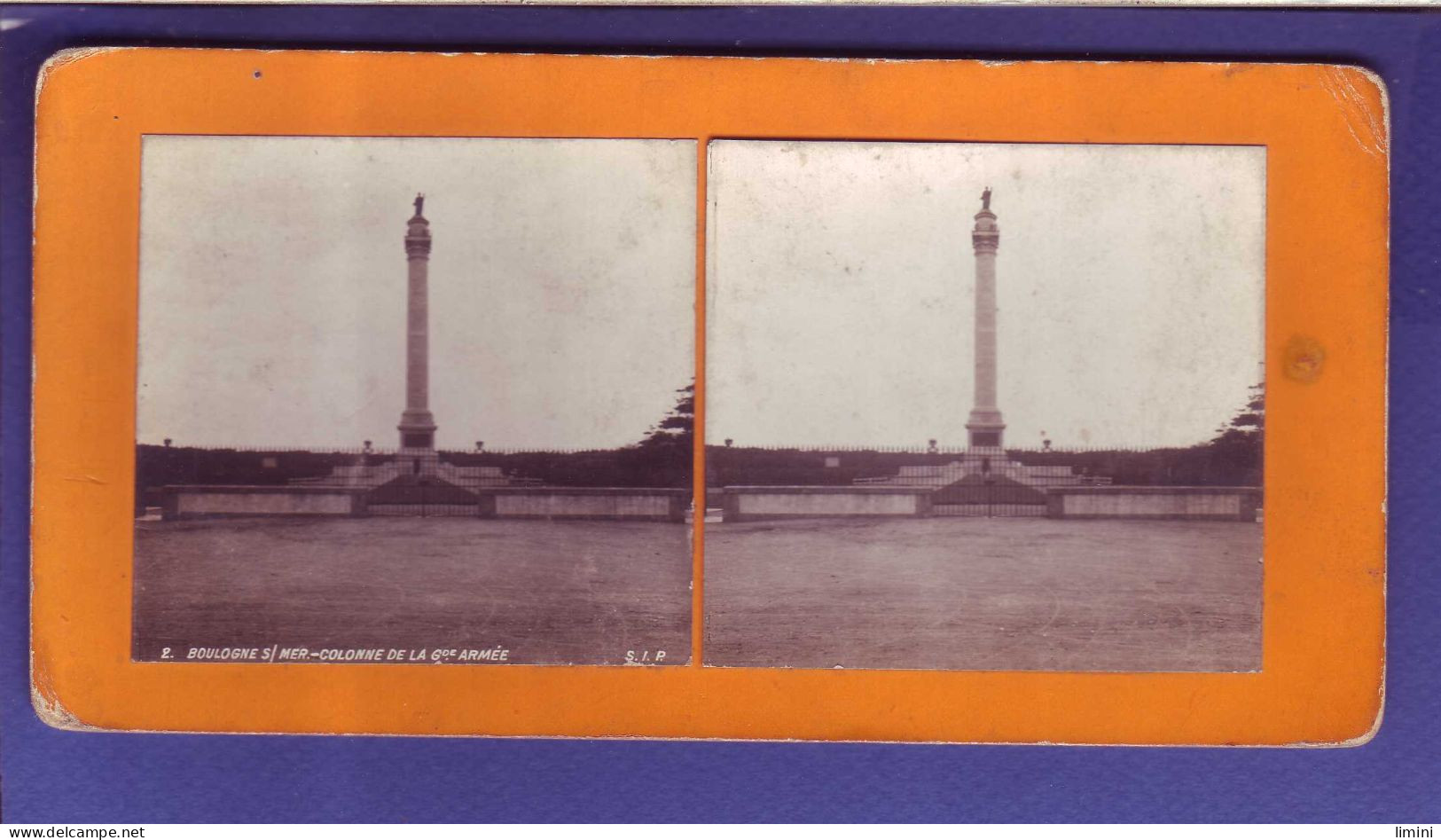 62 - CARTE STÉREOSCOPIQUE - BOULOGNE Sur MER - COLONNE De La GRANDE ARMEE -  - Boulogne Sur Mer