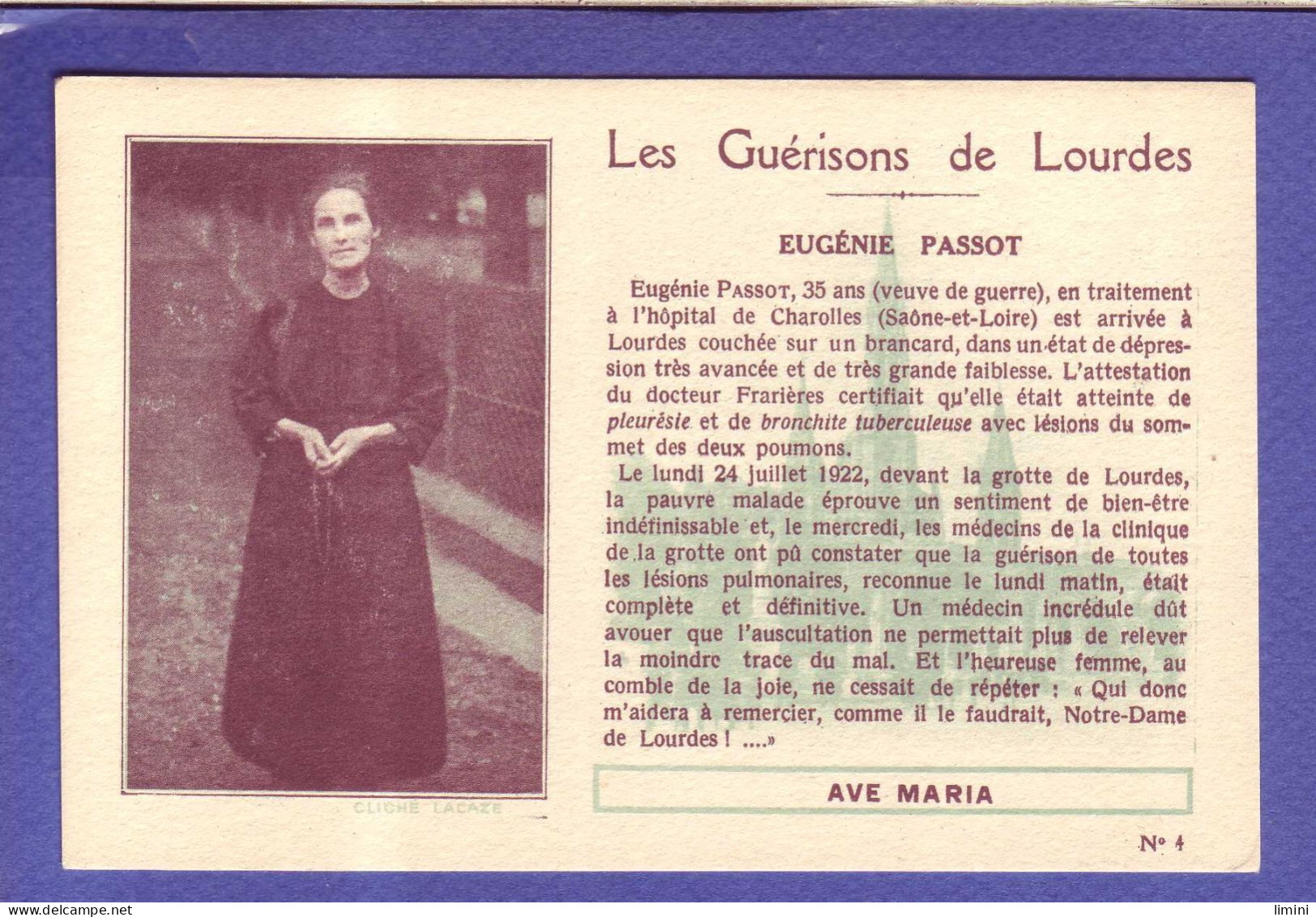 65 - LOURDES - LES GUERISONS De LOURDES - LOT DE SEPT CPA - VOIR SCAN ....  - Lourdes