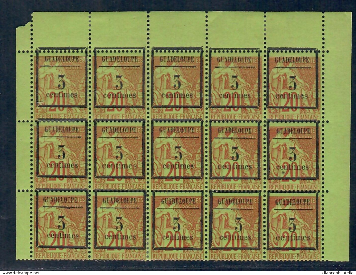 Lot N°A5647 Guadeloupe  N°3 Neuf ** Luxe - Unused Stamps