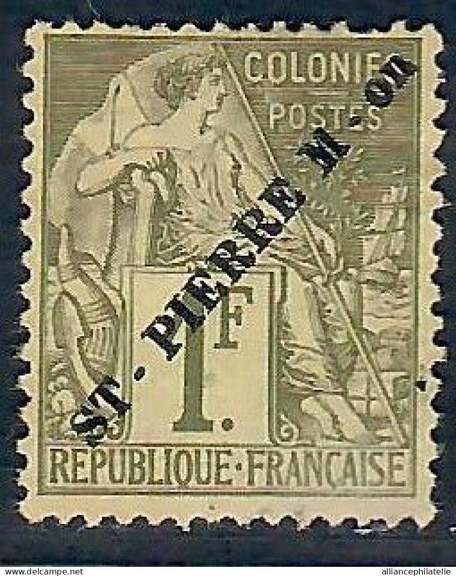 Lot N°A5601 Saint Pierre Et Miquelon  N°30 Neuf (*) Sans Gomme - Unused Stamps