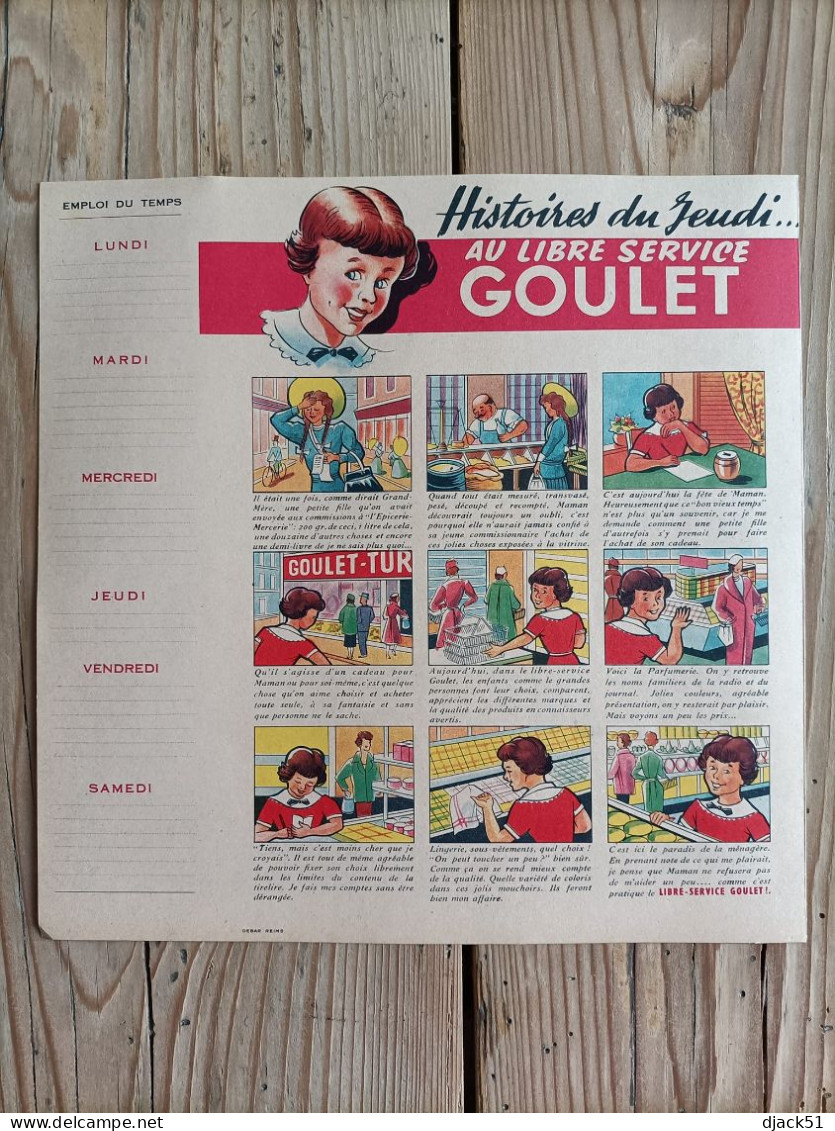 Lot De 2 Anciens Protèges Cahiers Et 1 Buvard GOULET-TURPIN / Années 50-60 - Food