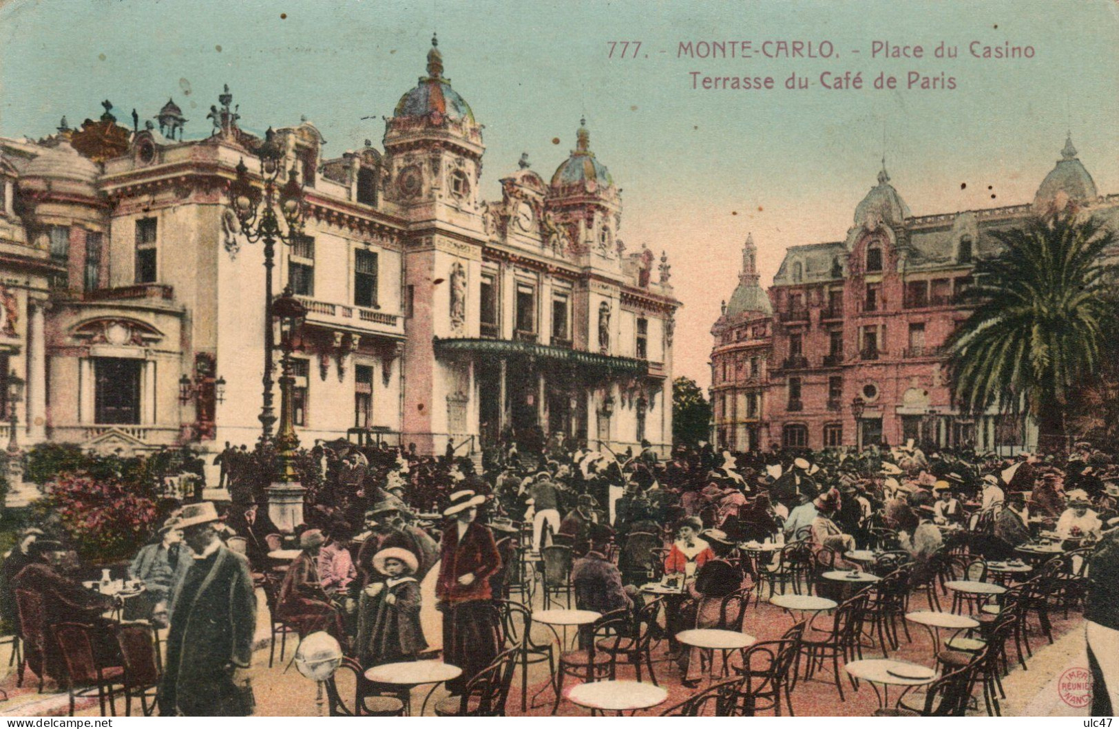 - MONTE-CARLO. - Place Du Casino  Terrasse Du Café De Paris - Scan Verso - - Monte-Carlo