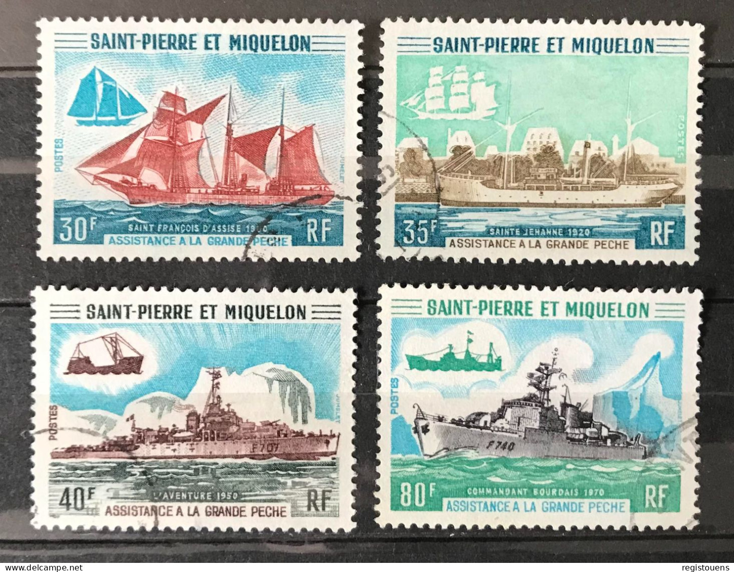 Lot De 4 Timbres Oblitérés Saint Pierre Et Miquelon 1971 Yt N° 410 À 413 - Gebraucht
