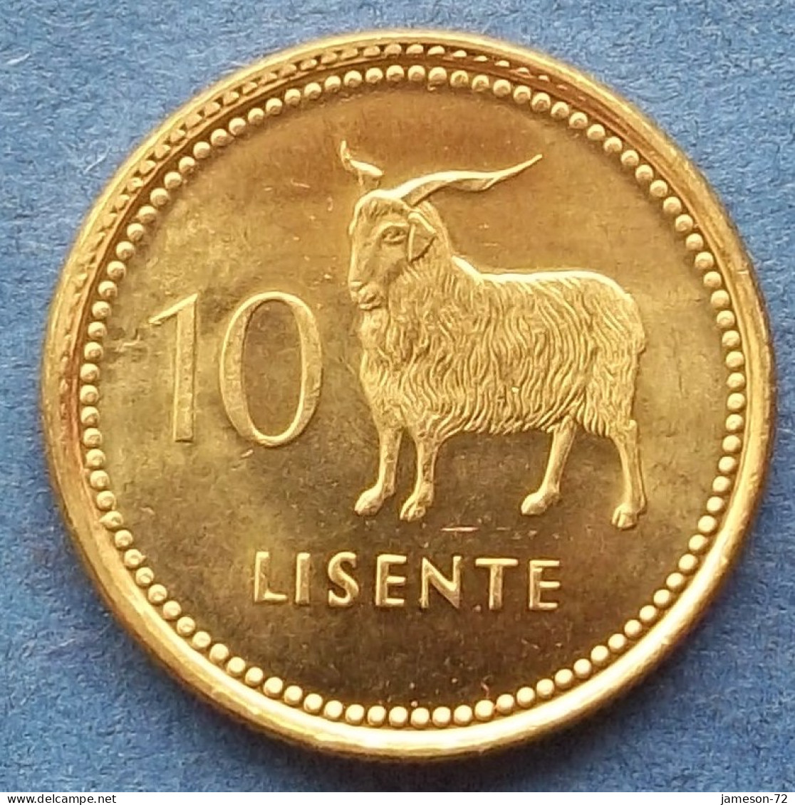 LESOTHO - 10 Lisente 1998 "Angora Goat" KM# 63 Letsie III (1996) - Edelweiss Coins - Lesotho