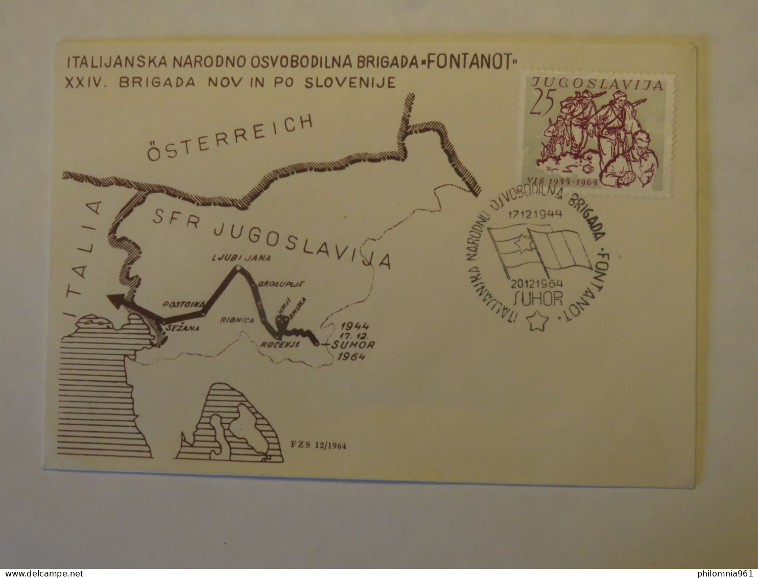 YUGOSLAVIA FONTANOT ILLUSTATED COVER 1964 - Other & Unclassified