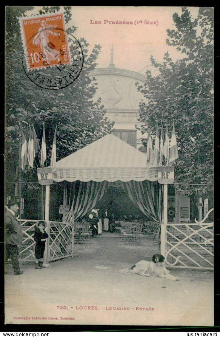 FRANCE-LOURES-BAROUSSE-Le Casino - Entrée(Ed.Les Pyrénées(1ªSérie)/Phototypie Labouche Frères-Nº 730)  Carte Postale - Casinos