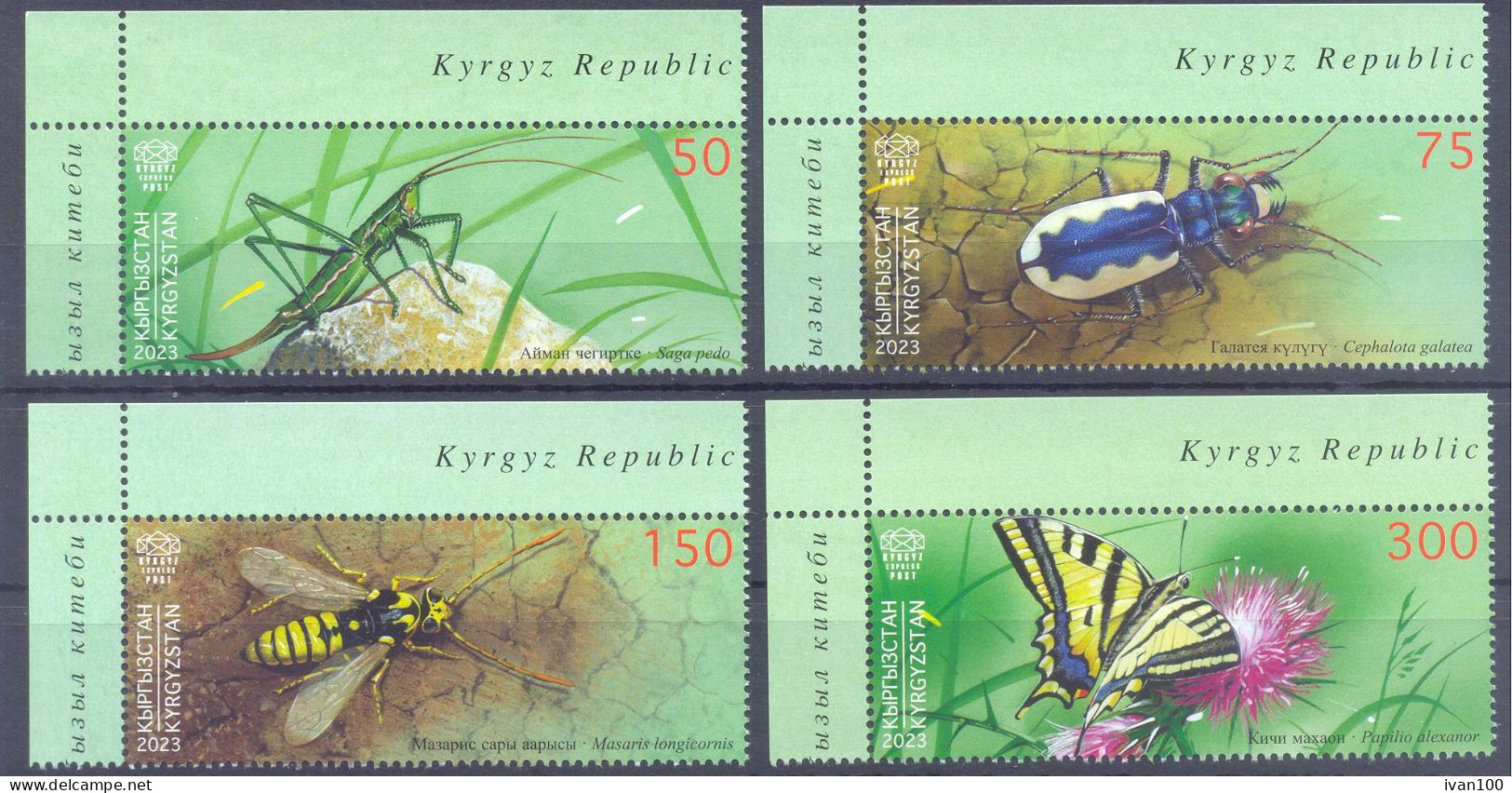 2024.Kyrgyzstan, ,  Red Book, Insects, 4v, Mint/** - Kyrgyzstan