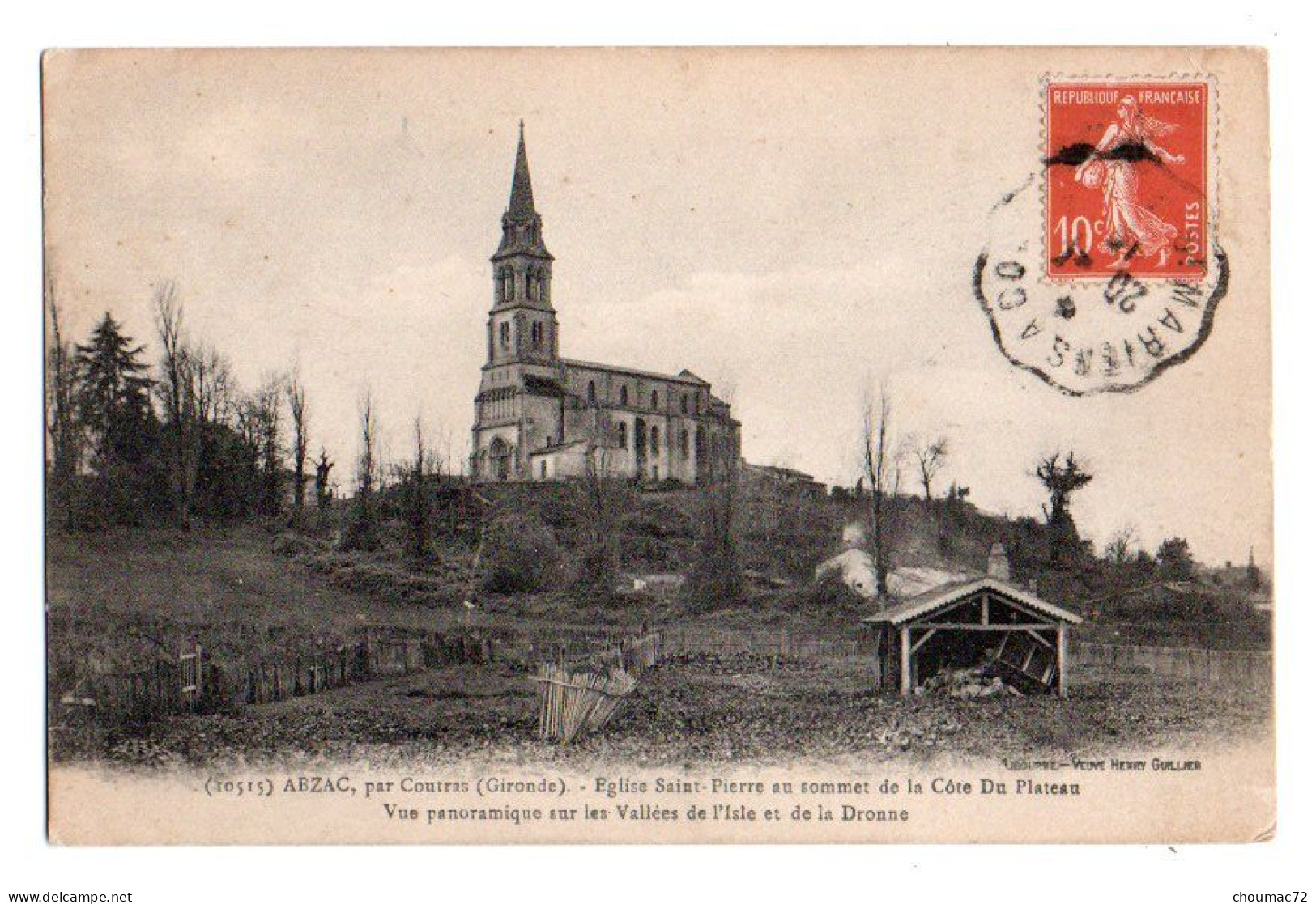 (33) 573, Abzac, Veuve Henry Guillier 10515, Eglise Saint-Pierre - Otros & Sin Clasificación