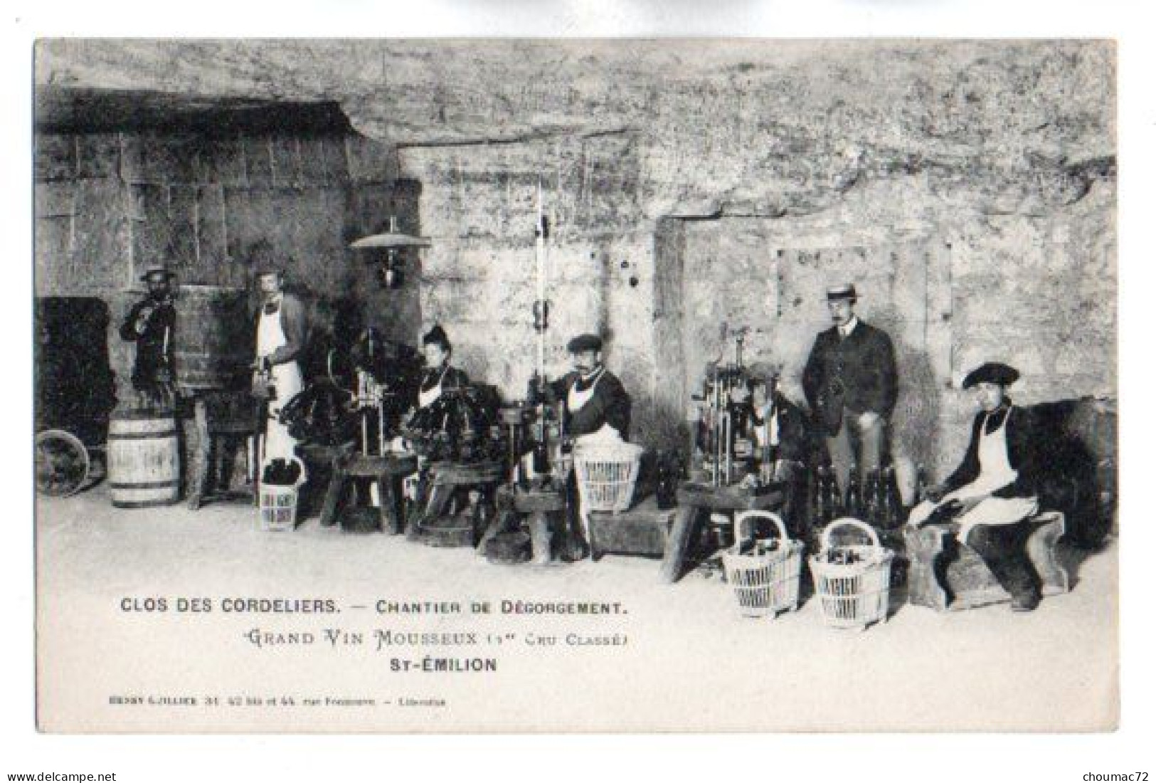 (33) 558, Saint St Emilion, Henry Guillier, Clos Des Cordeliers, Chantier De Dégorgement, Dos Non Divisé - Saint-Emilion