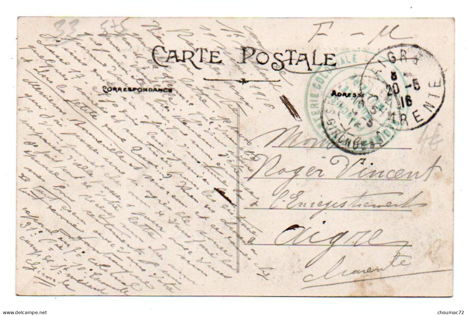 (33) 575, Camp De Saint St Médard En Jalles, AH 25, Petites Tentes, Cahcet Militaire Infanterie Coloniale - Otros & Sin Clasificación