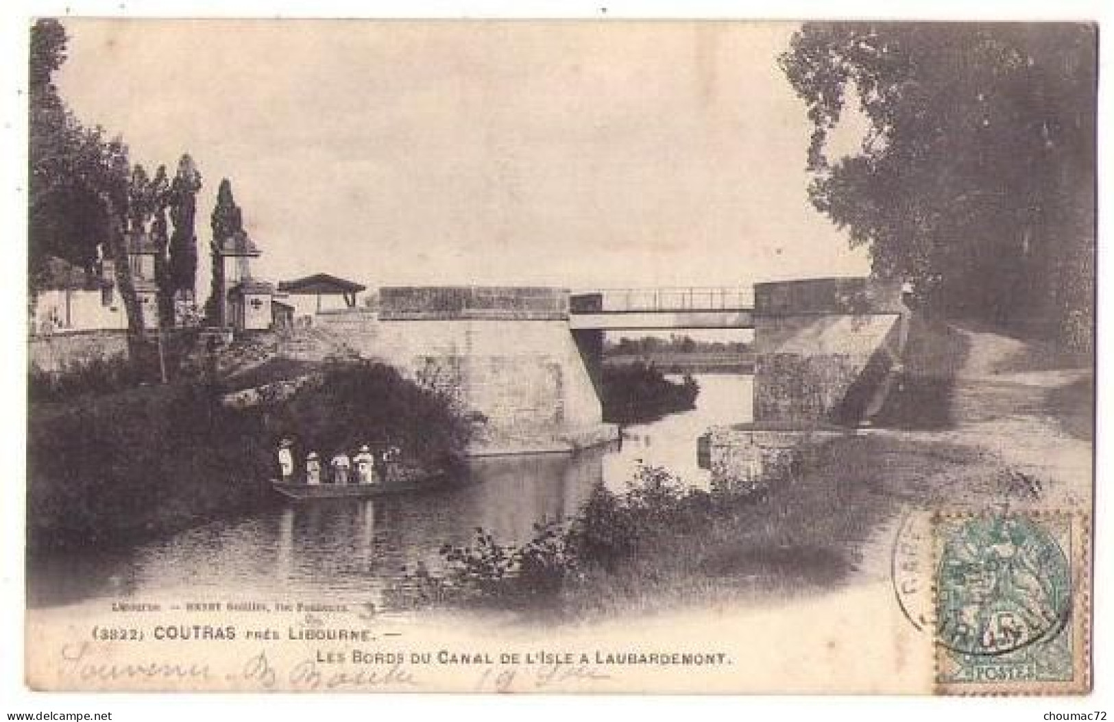 (33) 409, Coutras, Guillier 3822, Les Bords Du Canal De L'Isle A Laubardemont - Autres & Non Classés