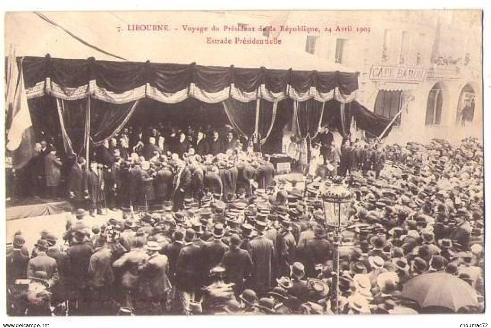 (33) 232, Libourne, Voyage Du Président De La République 1905, Guillier 7, Estrade Présidentielle - Libourne