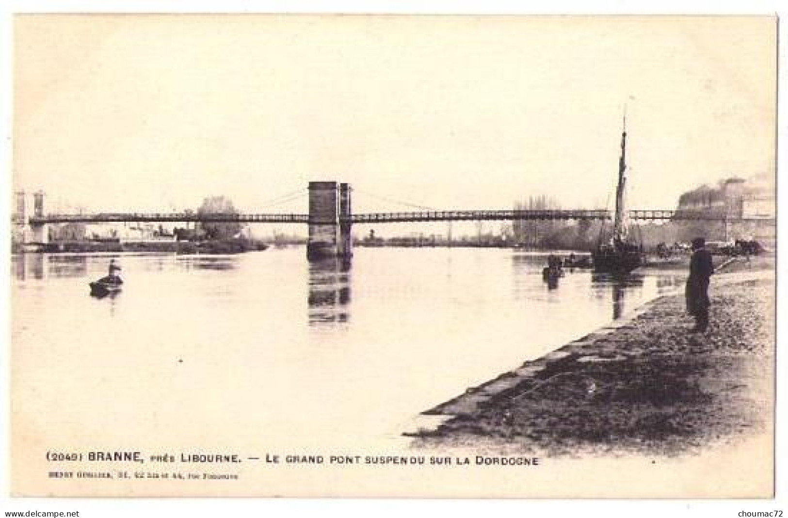 (33) 211, Libourne, Guillier 2049, Le Grand Pont Suspendu De La Dordogne - Libourne