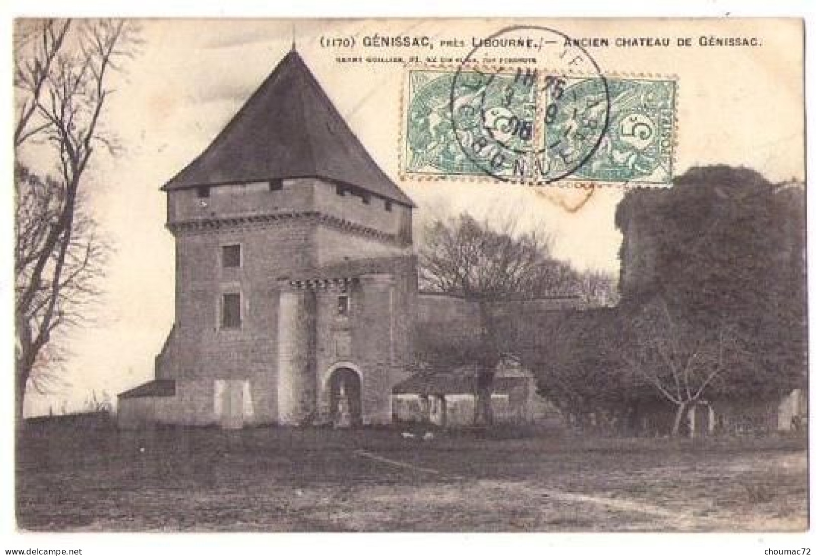 (33) 197, Génissac, Guillier 1170, Ancien Château De Génissac, état !! - Andere & Zonder Classificatie