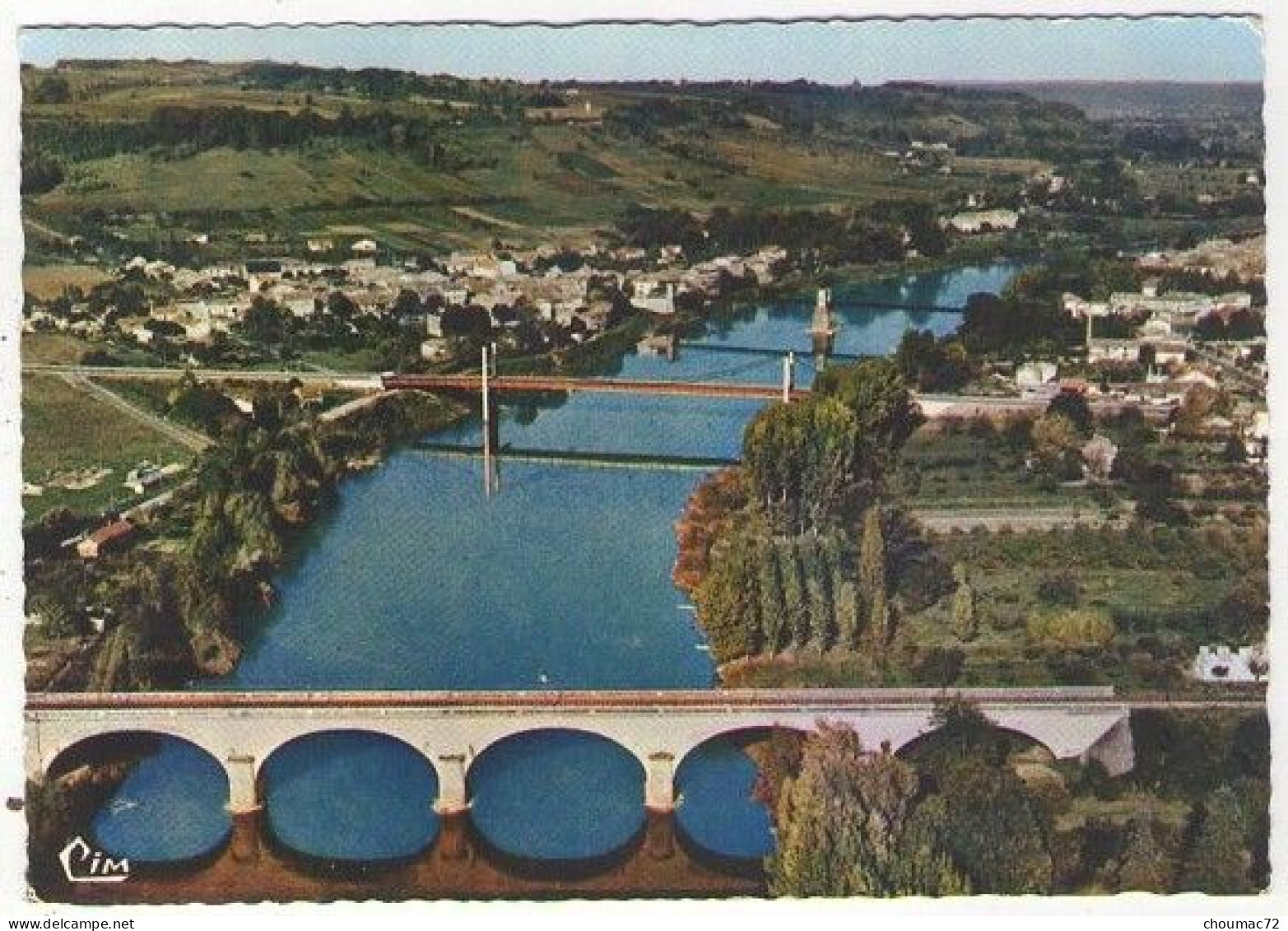 GF (33) 137, Sainte Ste La Grande Et Port Sainte Foy, Combier Ci 543 92, Les Trois Ponts De La Dordogne, Vue Aérienne - Andere & Zonder Classificatie