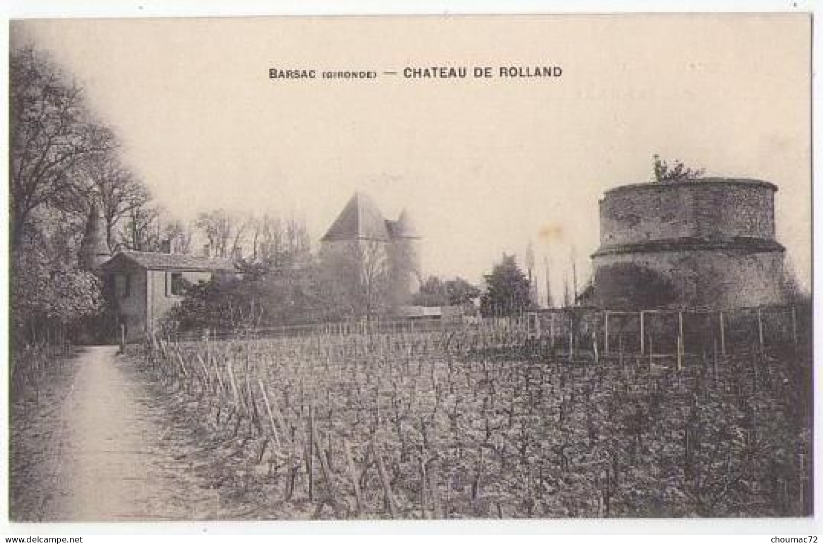 (33) 057, Barsac, Château De Rolland, Format 138 X 88 (genre Carte De Visite Publicitaire, Publicité) - Andere & Zonder Classificatie