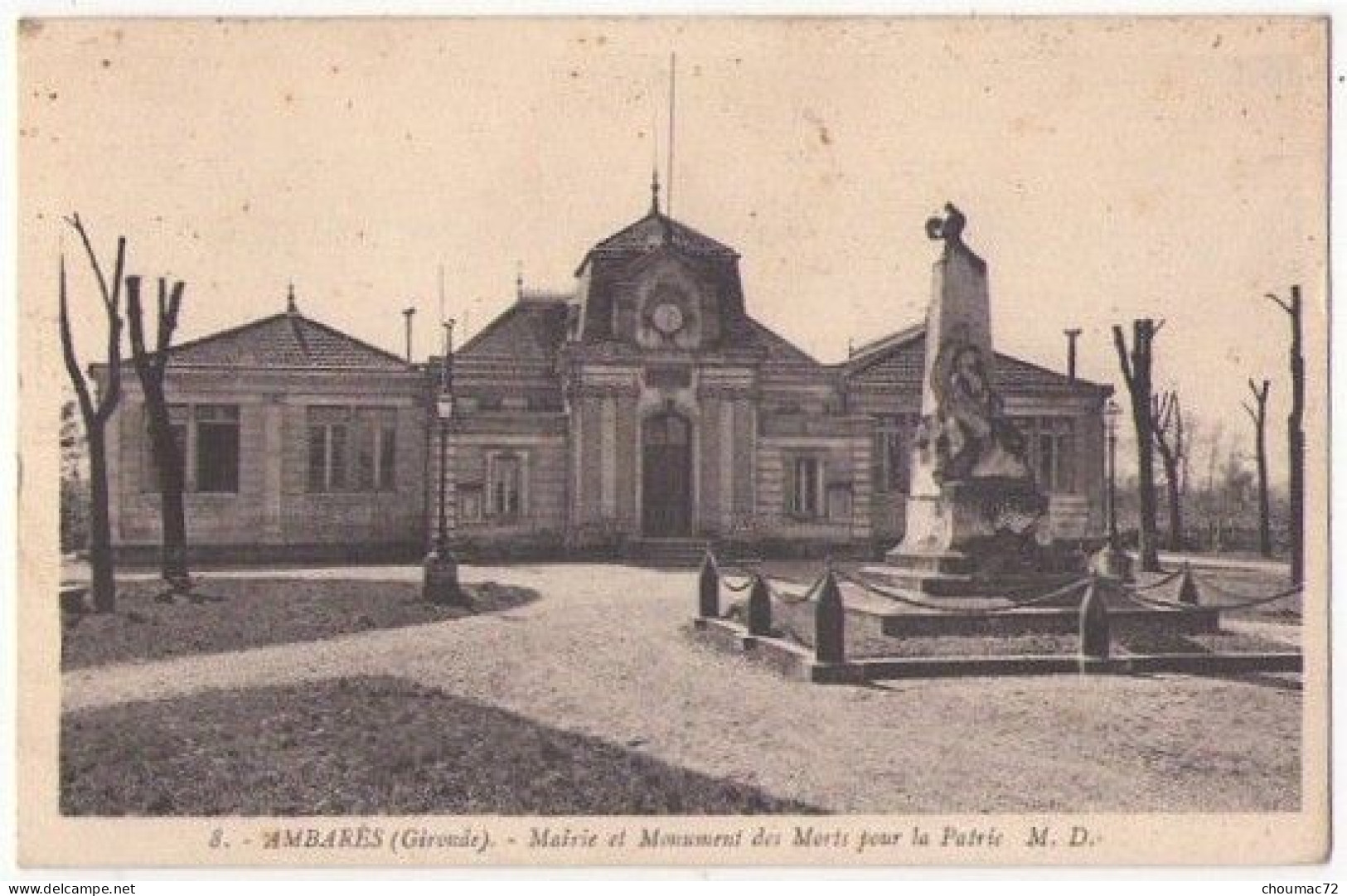 (33) 001, Ambarès, MD 8, Mairie Et Monument Des Morts Pour La Patrie  - Autres & Non Classés