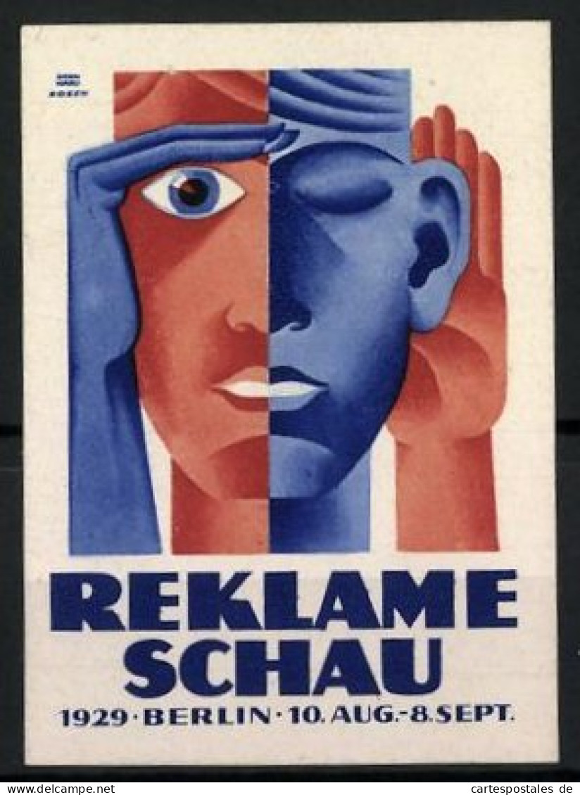 Künstler-Reklamemarke Lucian & Rosen Bernhard, Berlin, Reklame Schau 1929, Illustration Von Höhren & Sehen  - Cinderellas