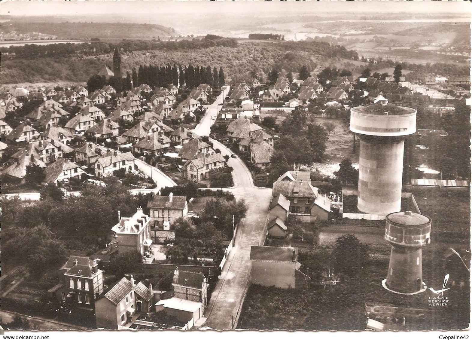 EN AVION AU-DESSUS DE ... ROUEN (76) Les Sapins - Vue Générale (editeur : LAPIE)  CPSM GF - Rouen