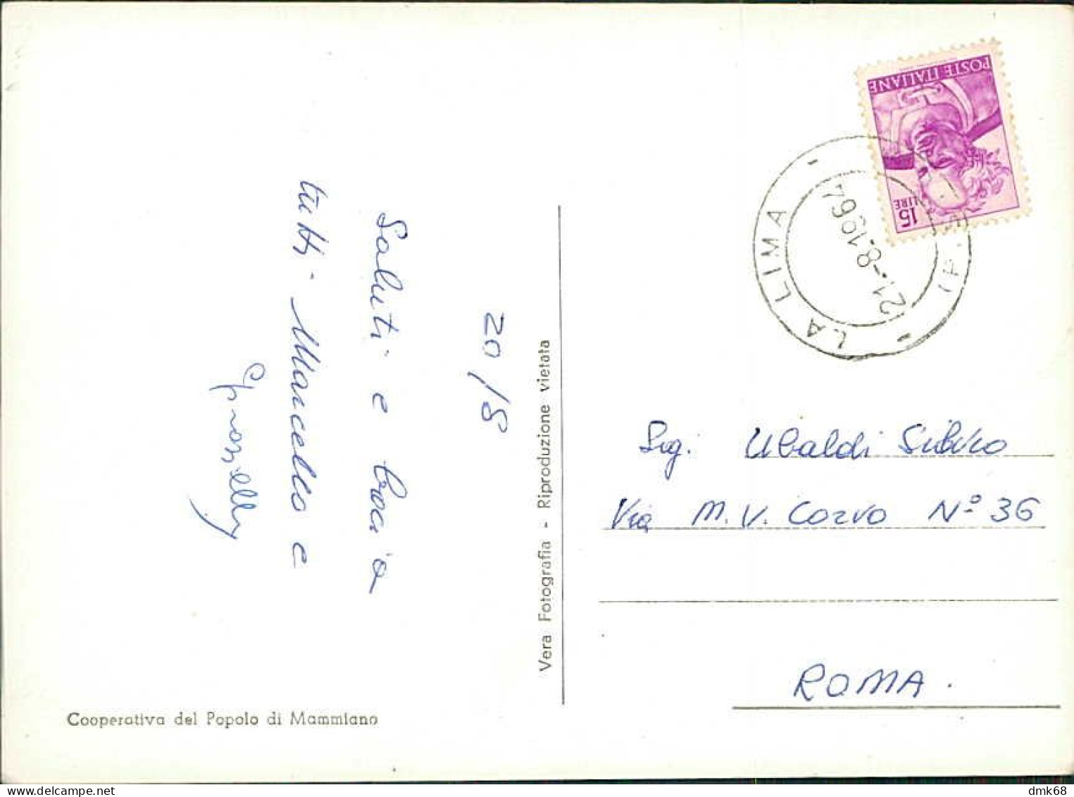 MAMMIANO ( SAN MARCELLO PITEGLIO / PISTOIA ) SALUTI - VEDUTINE - EDIZ. COOPERATIVA DEL POPOLO - SPEDITA 1964 (20603) - Pistoia