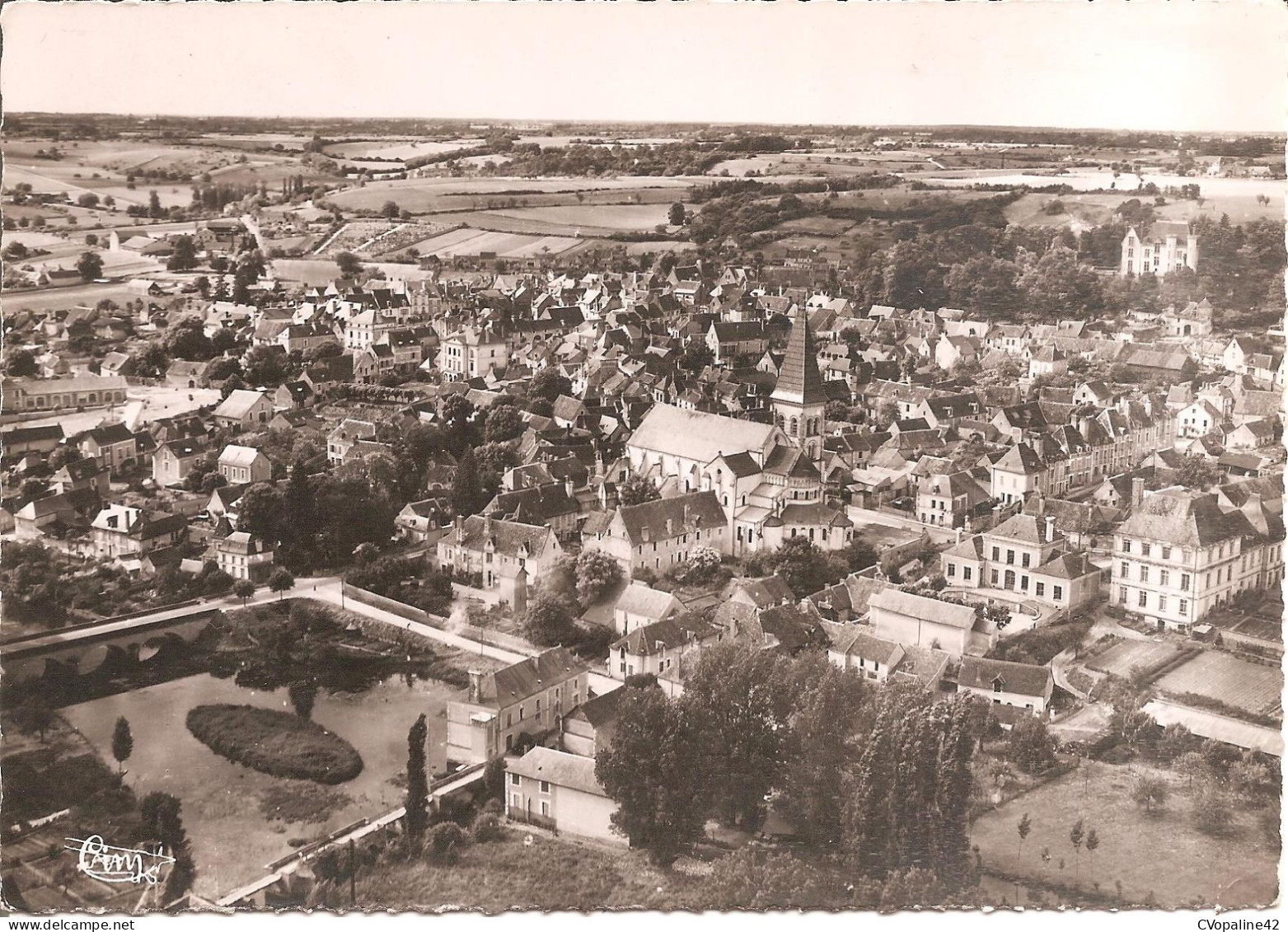 PREUILLY-SUR-CLAISE (37) Vue Générale Aérienne  CPSM GF - Other & Unclassified