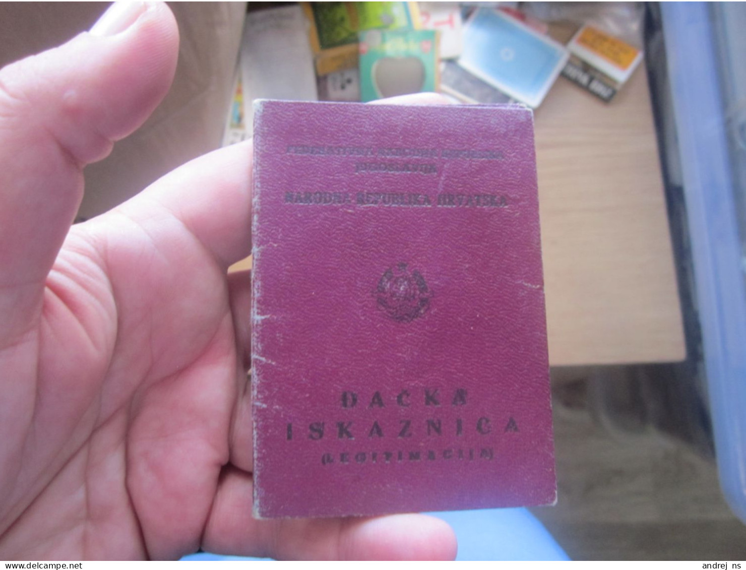 Dajcka Knjizica Legitimacija Student Identification Book Narodna Republika Hrvatska Zagreb - Documents Historiques