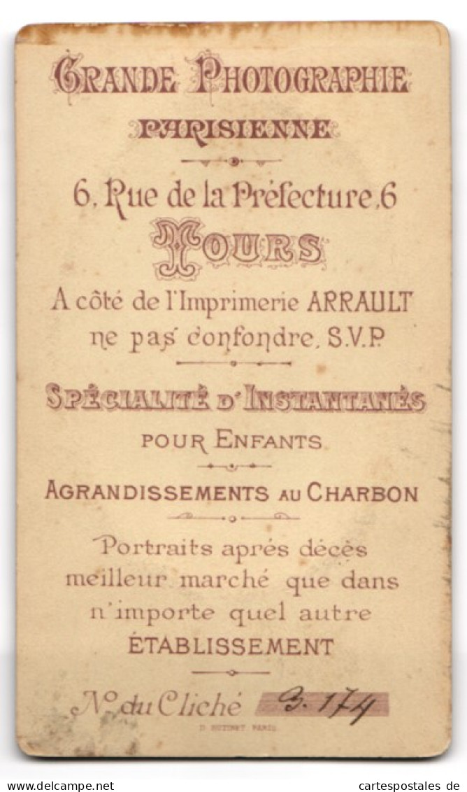 Photo Photographie Parisienne, Tours, 6 Rue De La Préfecture, Bürgerlicher Herr Avec Oberlippenbart  - Anonieme Personen