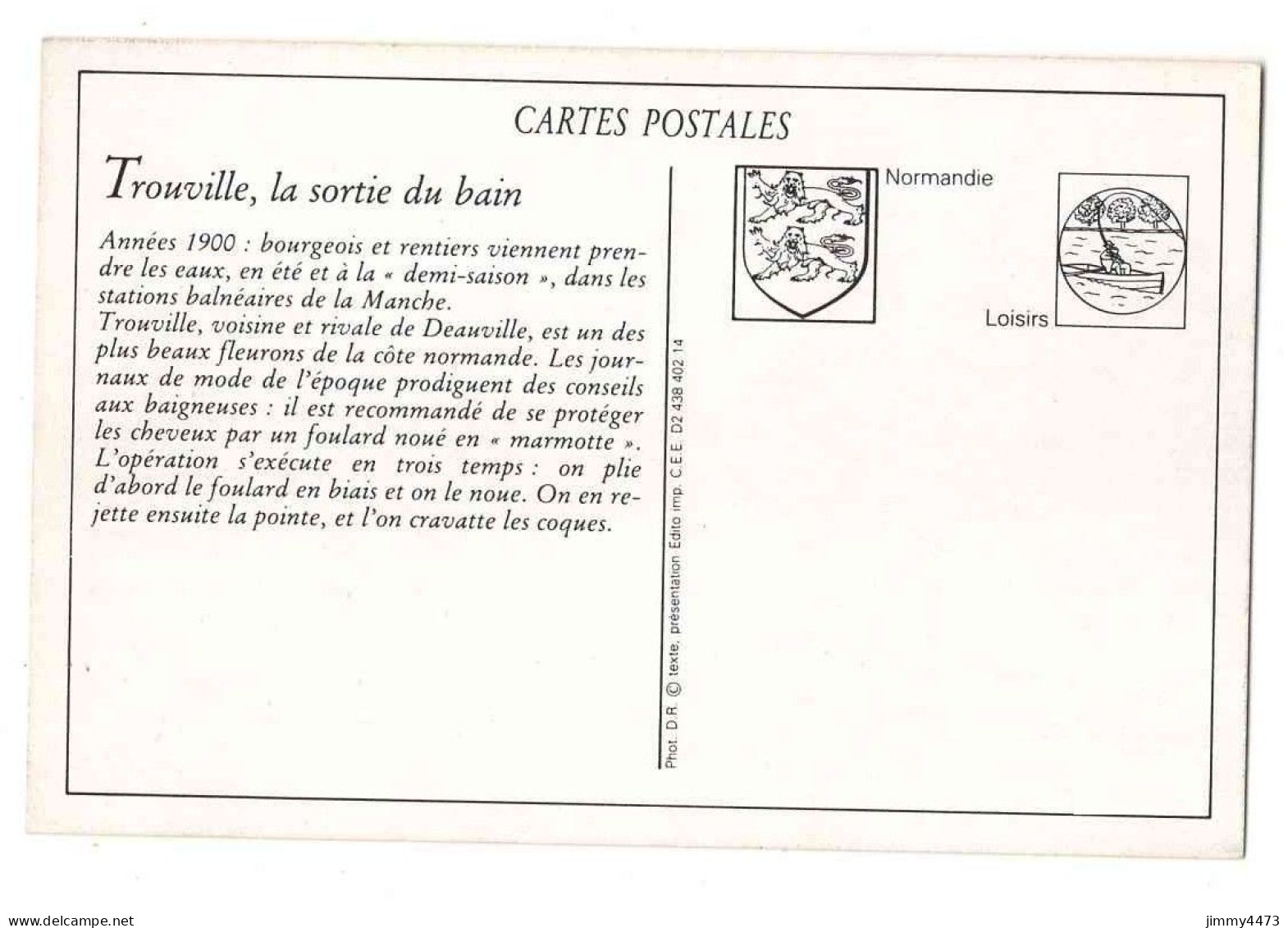 CPA (Repro) TROUVILLE - La Sortie Du Bain ( En Costume De Bain D'époque ) - Texte Au Dos - Trouville