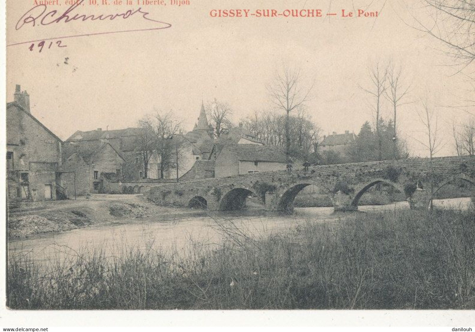 21 // GISSEY SUR OUCHE   Le Pont / Rivière / Aubert édit - Sonstige & Ohne Zuordnung