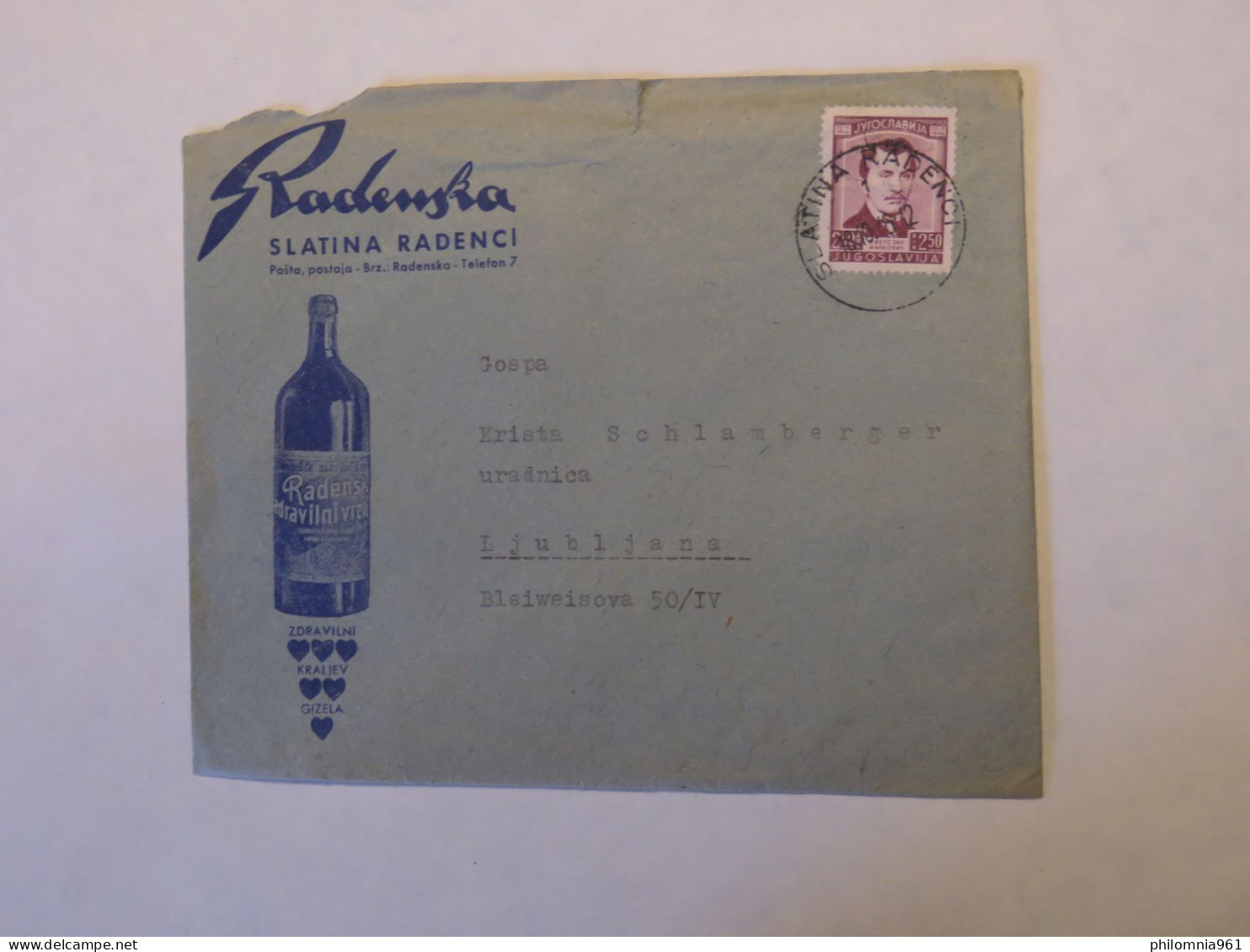 YUGOSLAVIA COVER TO SLOVENIA - Other & Unclassified