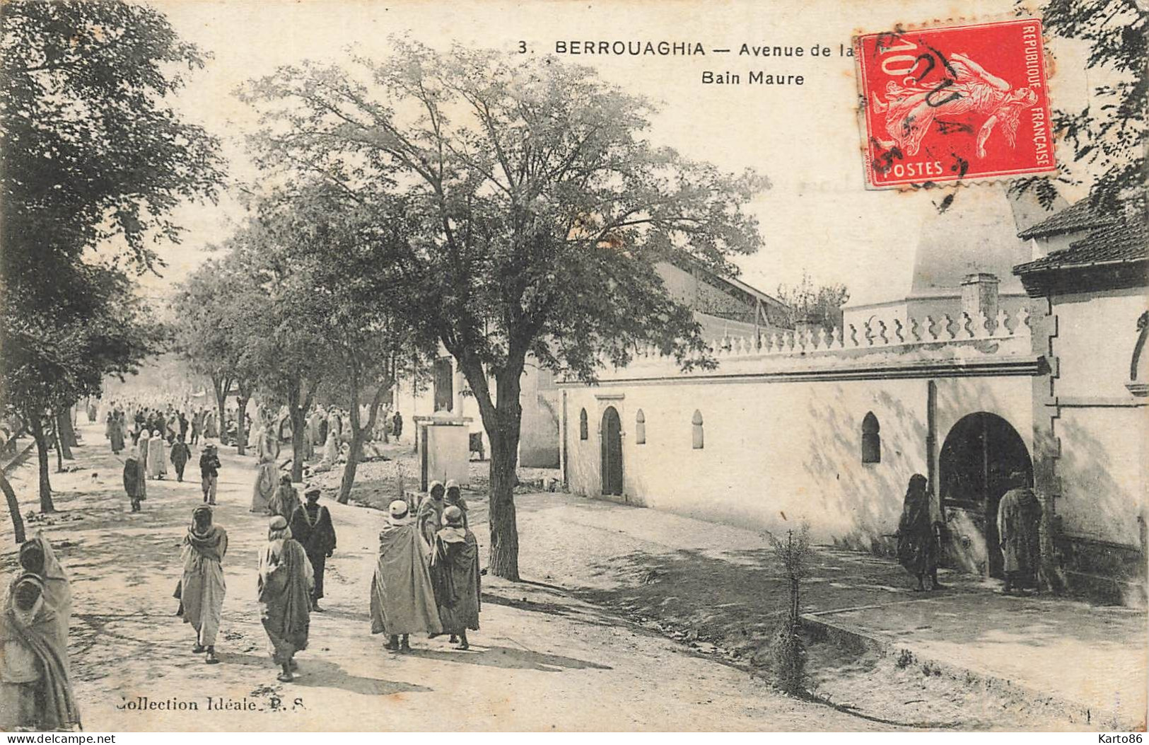 Berrouaghia , Algerie * Avenue De La ... , Bain Maure * éthnique Ethnic Ethno - Autres & Non Classés