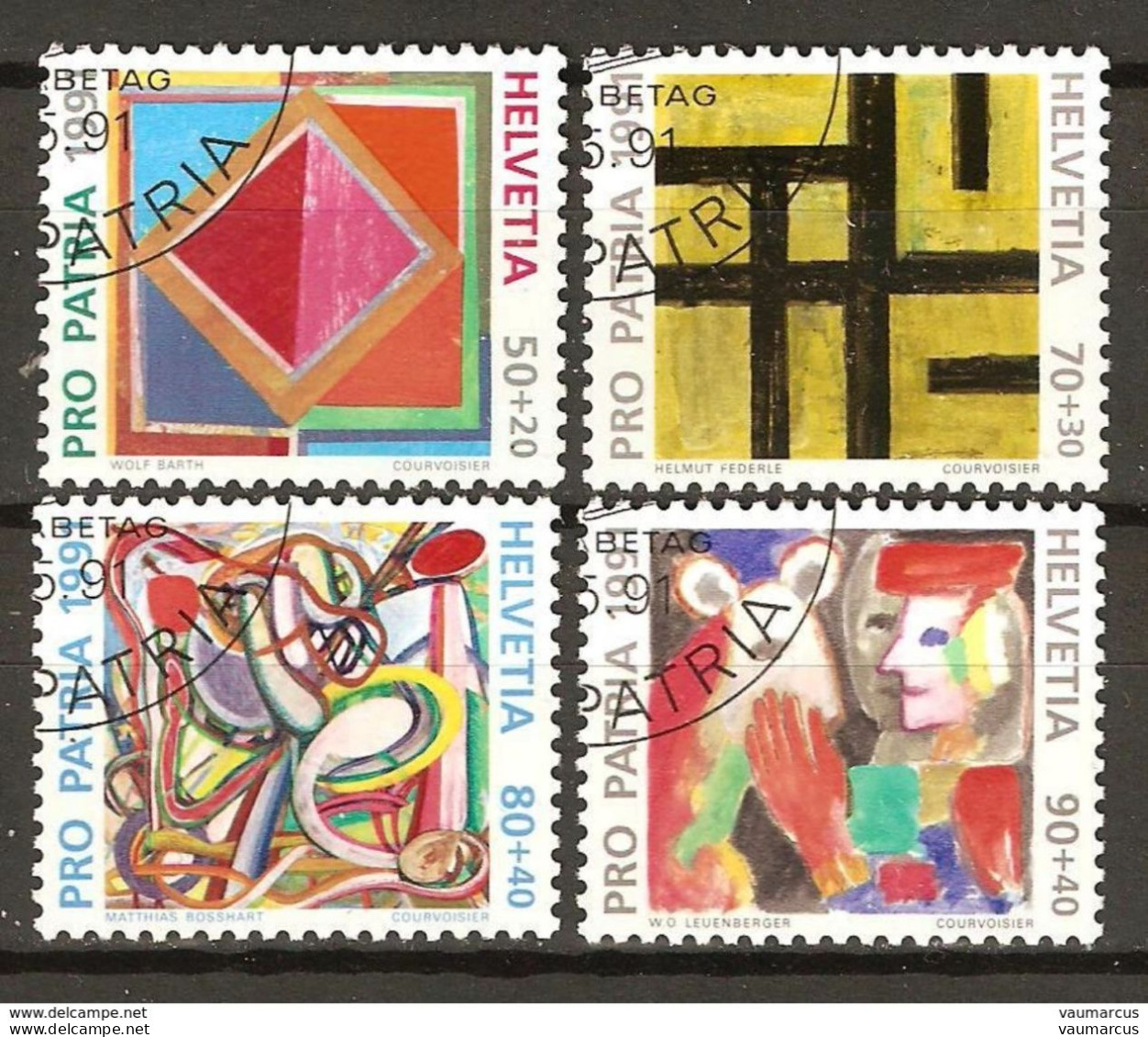 1991 PRO PATRIA  Série Complète Obl. 1er Jour Voir Description - Used Stamps