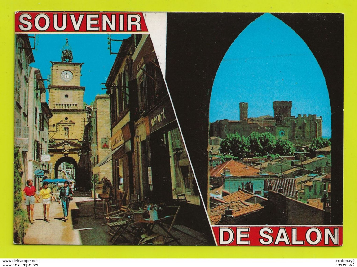 13 SALON DE PROVENCE Souvenir En 2 Vues N°23044 VOIR DOS - Salon De Provence