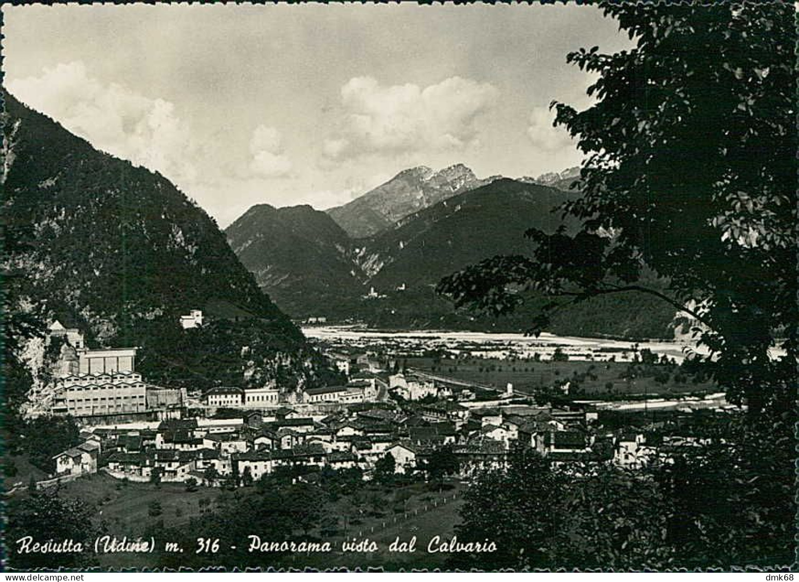 RESIUTTA ( UDINE ) PANORAMA VISTO DAL CALVARIO - EDIZIONE PERESUTTI - SPEDITA 1951 (20606) - Udine